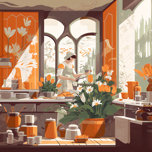 Download free HD stock image of Ai Generated Woman Free ai generated woman kitchen illustration