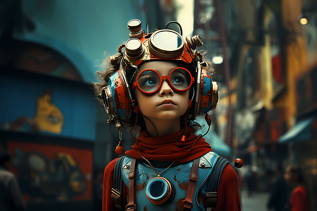 Free ai generated kid glasses illustration