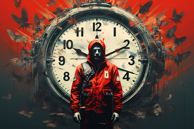 Download free HD stock image of Ai Generated Man Free ai generated man clock illustration