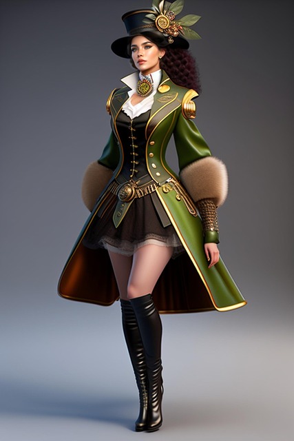Download free HD stock image of Ai Generated Lady Free ai generated lady steampunk illustration