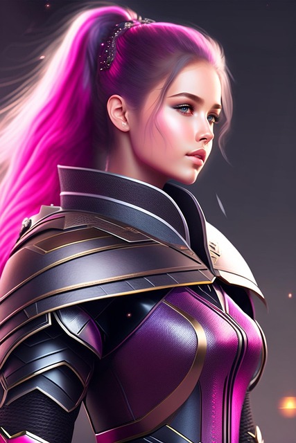 Free ai generated warrior portrait illustration