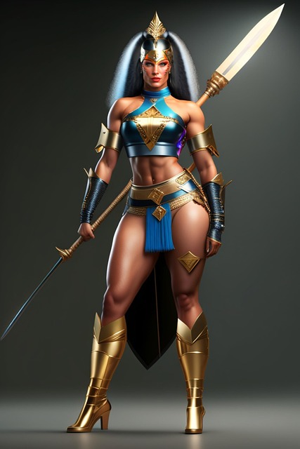 Free ai generated woman warrior illustration