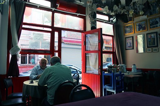 Vermelho, Café, Chá, Filho, Rua, Balat
