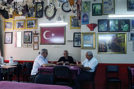 Chá, Turquia, Cartão, Istambul, Café