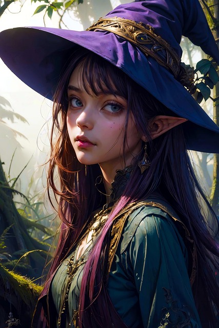 Free ai generated woman wizard illustration