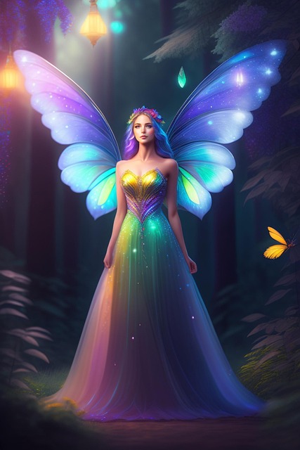 Free ai generated woman fairy illustration