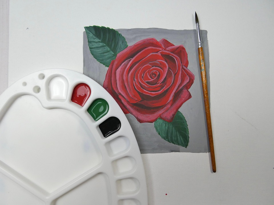 Rose Flower Painting Free Photo On Pixabay Pixabay