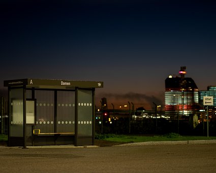 Parada De Autobús, Calle, Crepúsculo