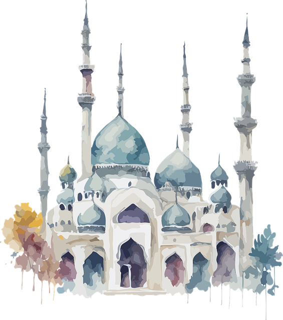 Free mosque temple building vector