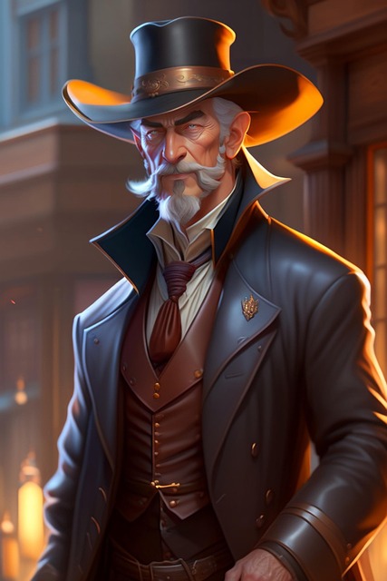Free ai generated man western illustration