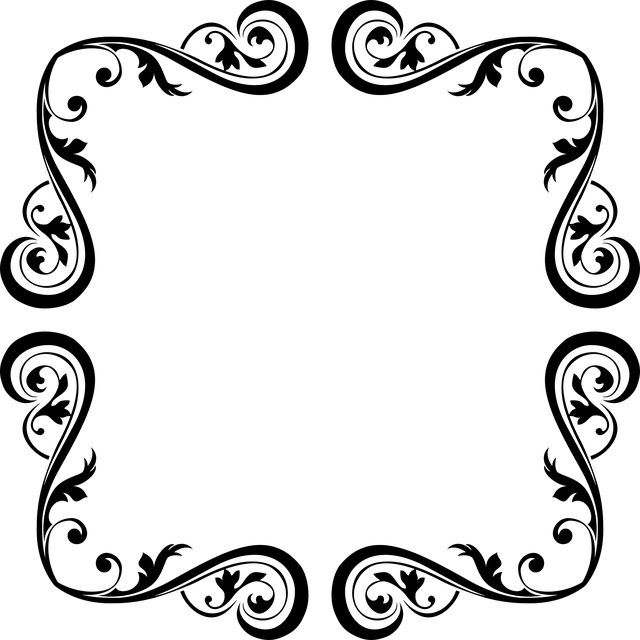 Free frame border flourish illustration