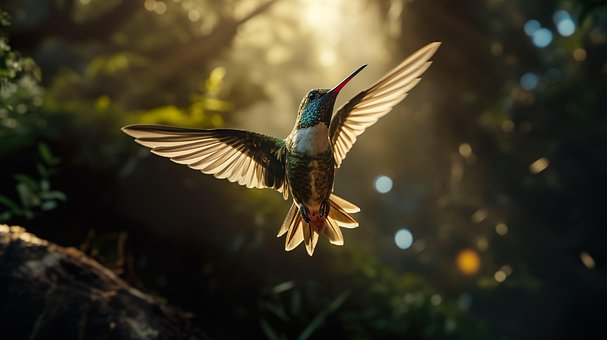 Free Ai Generated Hummingbird illustration and picture