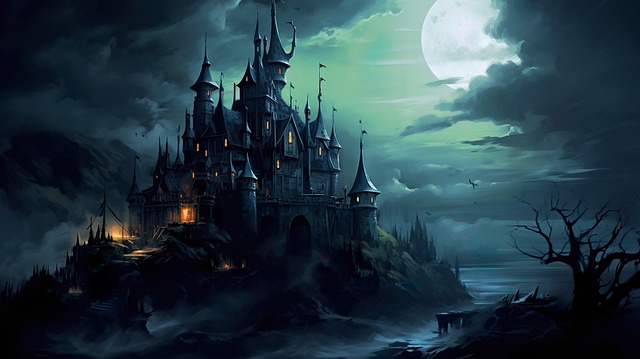 Download free HD stock image of Ai Generated Castle Free ai generated castle haunted illustration