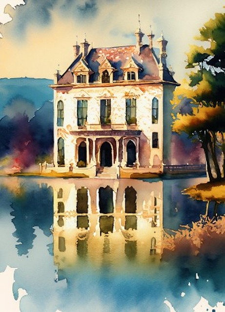 Free Mansion Lake illustration and picture