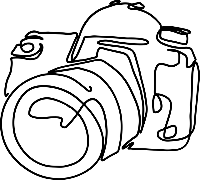 Free camera lens outline vector