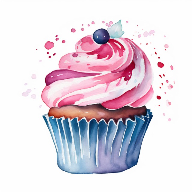 Free ai generated cupcake dessert illustration