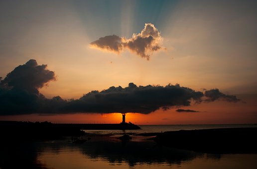 Panorama, Natureza, Mar, Nascer Do Sol