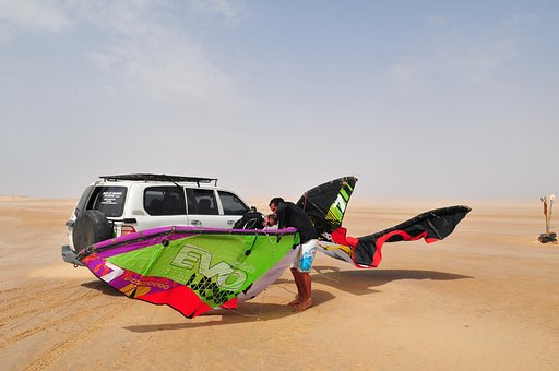 Free Kitesurfing Desert photo and picture