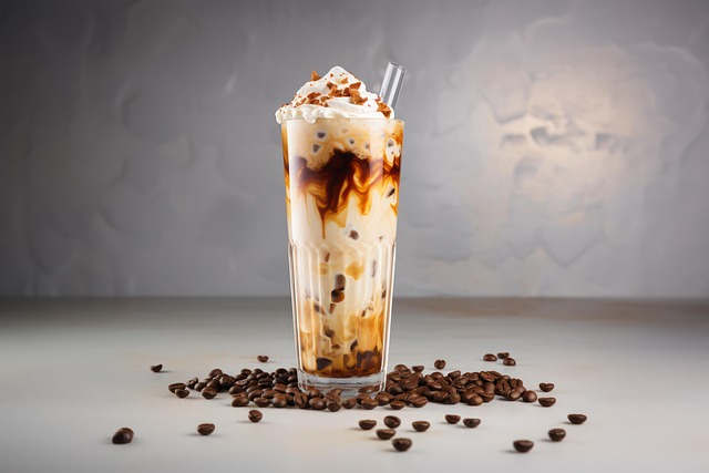 Free ai generated iced coffee soft drink illustration
