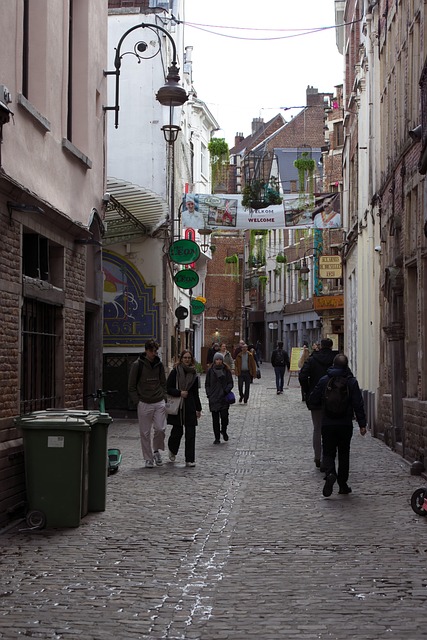 Menschen, Glasgow, Europa, Straße, Gasse