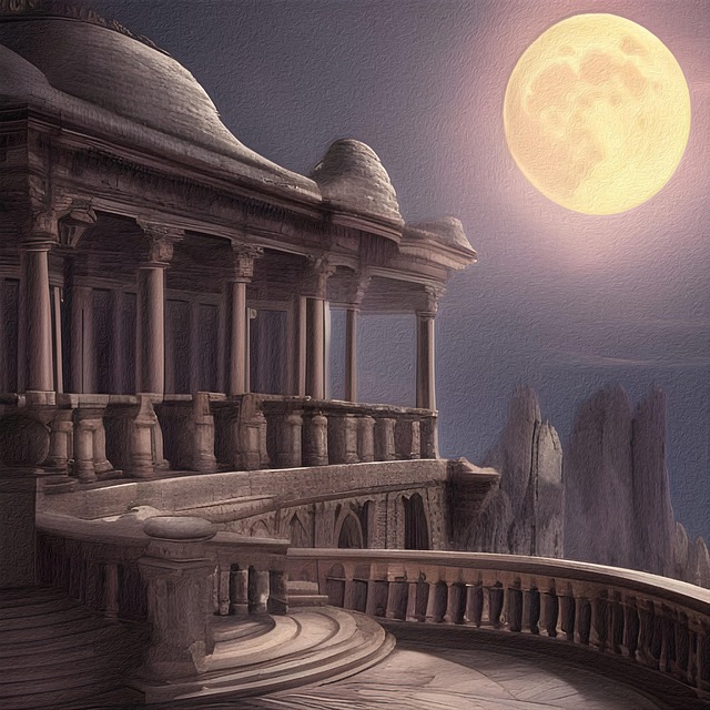 Free ai generated castle nature illustration