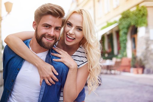 Free Couple Piggyback photo and picture