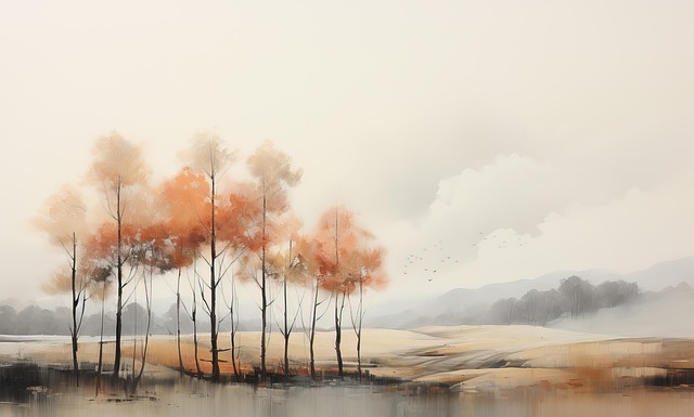 Free ai generated trees river illustration
