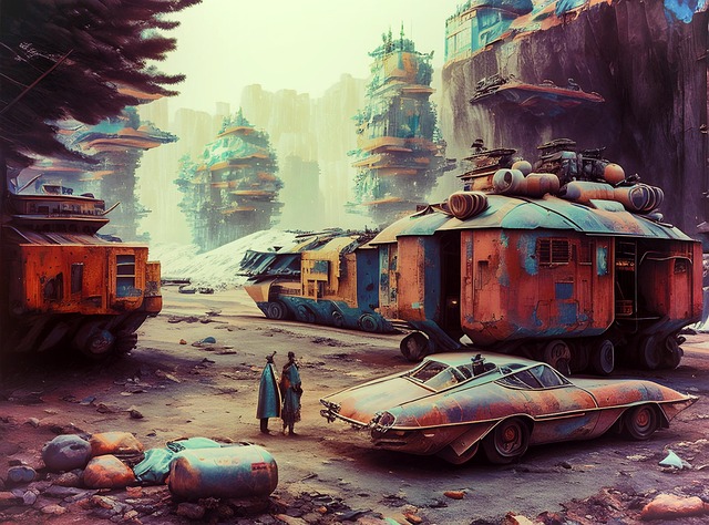 Free ai generated war destruction illustration