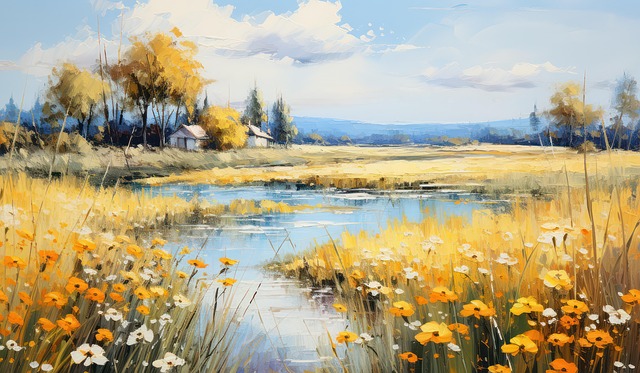 Download free HD stock image of Ai Generated River Free ai generated river plants illustration