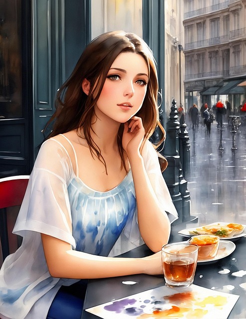 Ai Generiert, Frau, Coffee Shop