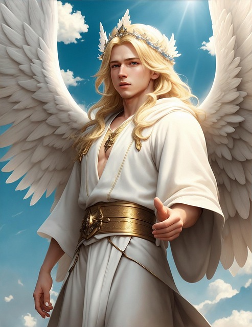 Free ai generated man angel illustration