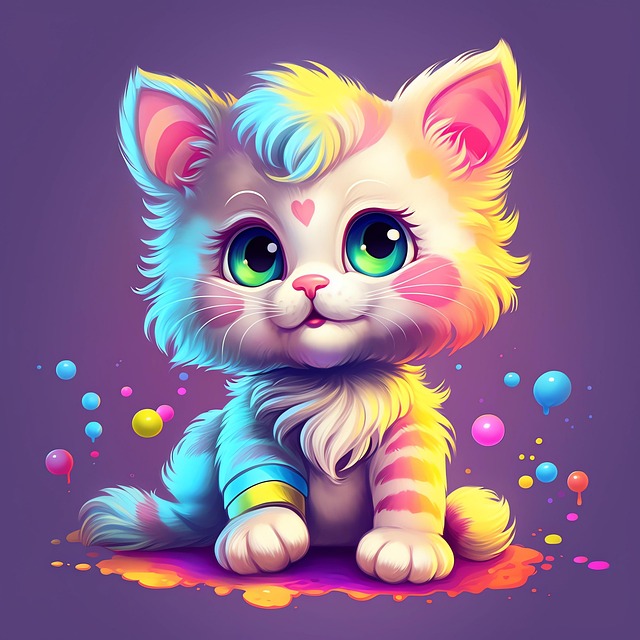 Free ai generated cat mythical illustration