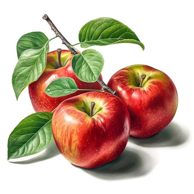 Free ai generated apple fruit illustration