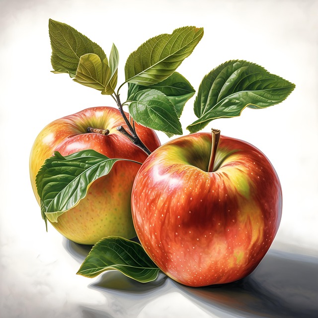 Free ai generated apple fruit illustration