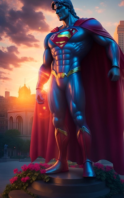 Free ai generated superman superhero illustration
