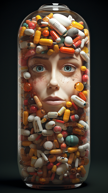 Free medicine tablet supplement illustration