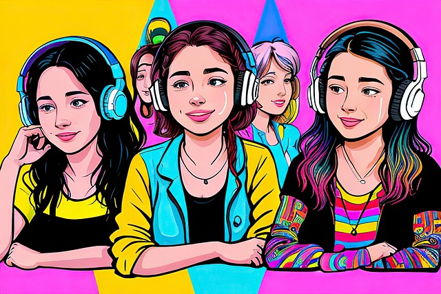 Free Music Girl illustration and picture