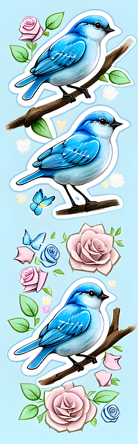 Free Birds Flowers illustration and picture
