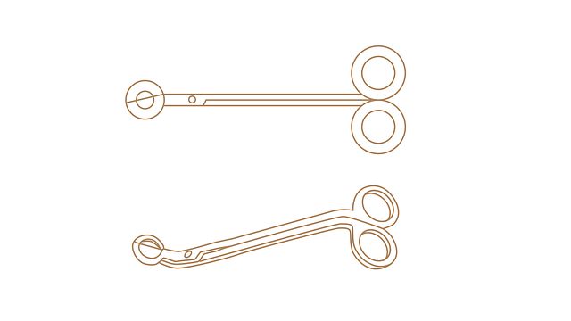 Free candle scissors scissors tools vector