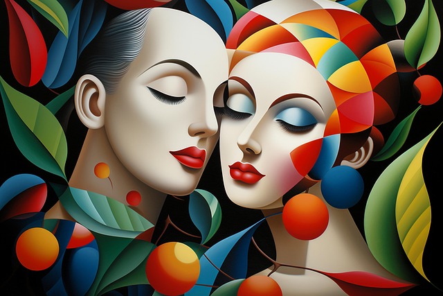 Free ai generated women painting illustration