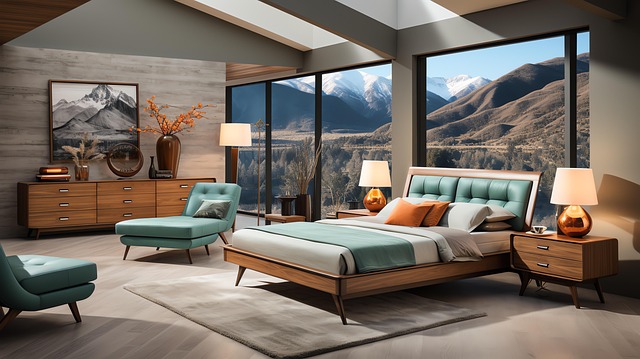 Free contemporary zen bedroom interior design illustration