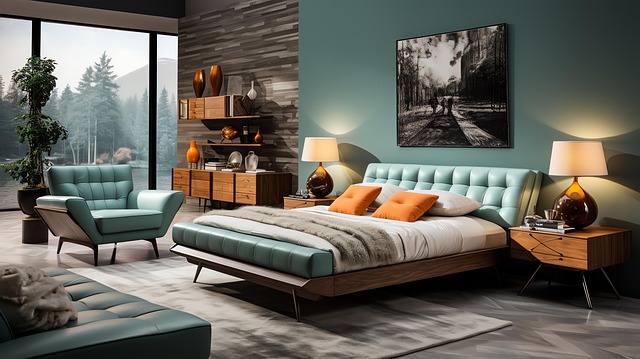 Free contemporary zen bedroom interior design illustration