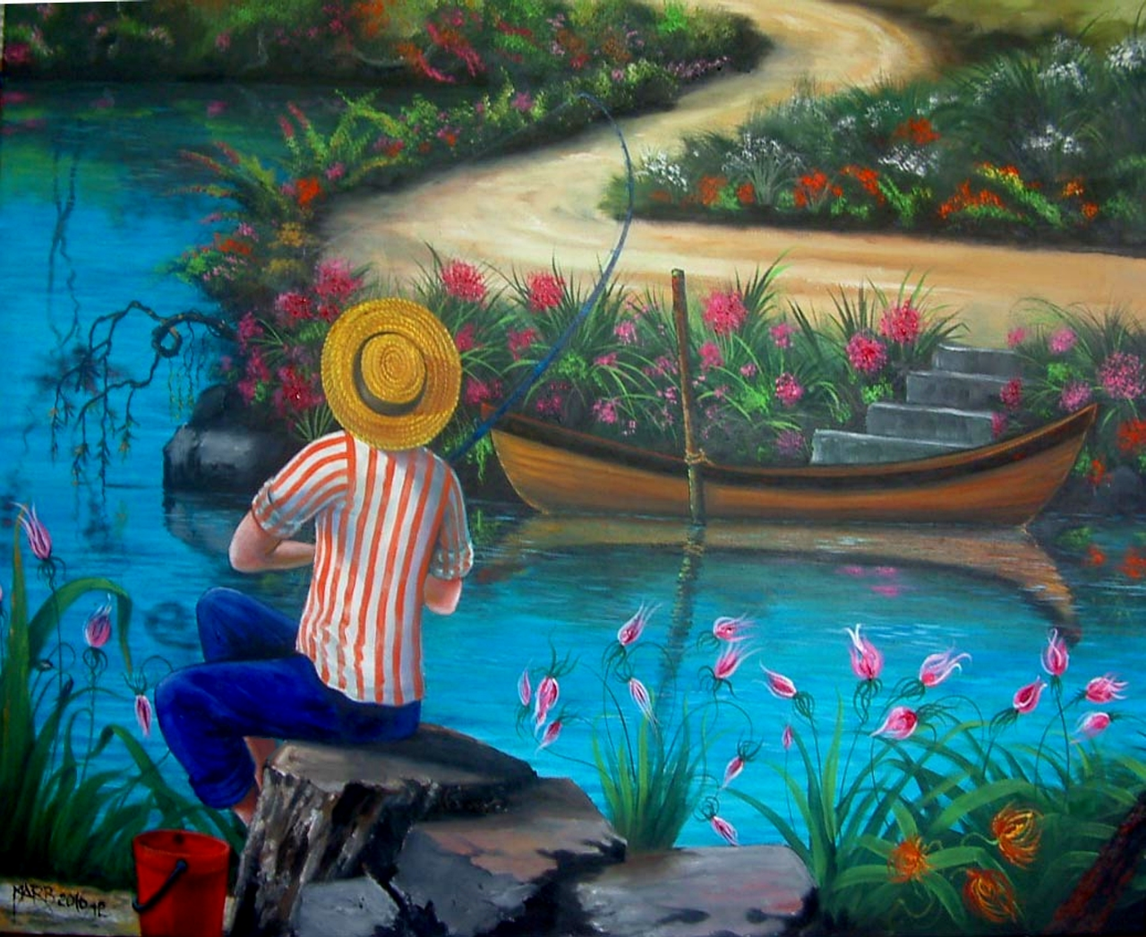 Bimkole 5d Diamond Painting Kit Pez Bricolaje Arte, Pintura De Arte Pintura Diamantes Kits Estampados De Punto De Cruz Diamantes De Imitación Decoración De Pared (30X40cm) QG3580