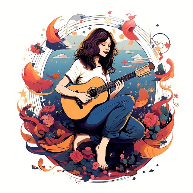 Ai Generiert, Frau, Gitarre, Musiker