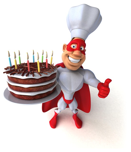 Free superhero chef cuisine illustration