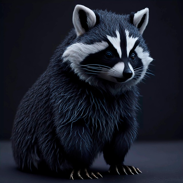Free ai generated raccoon animal illustration