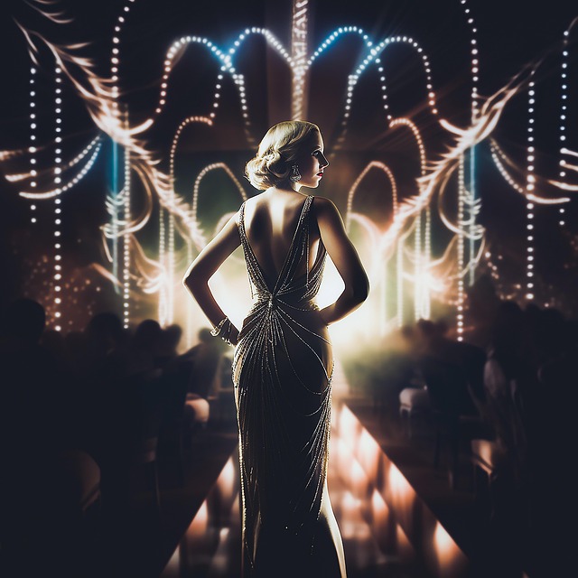 Mujer Rubia, Vestido De Noche, Elegante