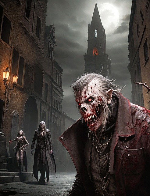 Free zombie horror vampire illustration