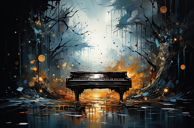 Free ai generated piano music illustration