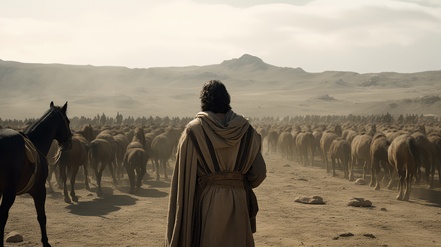 Free ai generated biblical character ancient history illustration